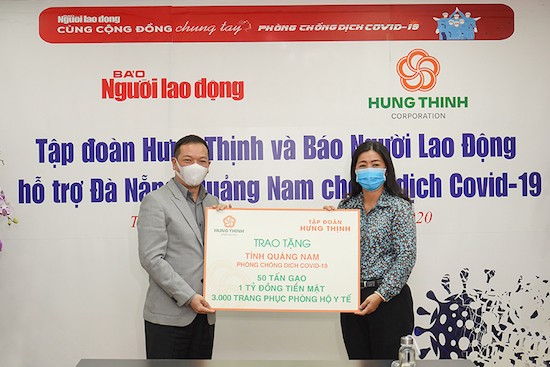 Tập đoàn Hưng Thịnh tiếp sức Đà Nẵng, Quảng Nam 5 tỷ đồng phòng chống dịch Covid-19 ảnh 1