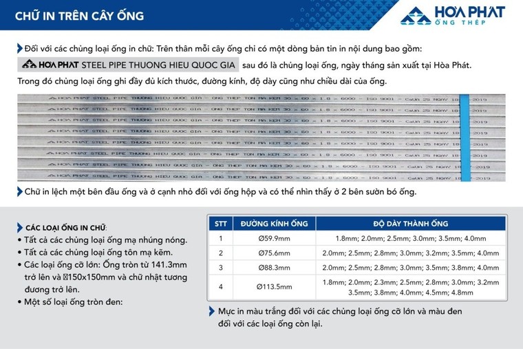 Nhận diện sản phẩm Ống thép Hòa Phát chính hãng như thế nào? ảnh 1