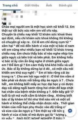 Hải Phòng: Nữ sinh lớp 12 tố bác sĩ sàm sỡ khi khám bệnh ảnh 1