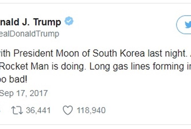 Trump liên tục gọi Kim Jong-un là “người đàn ông tên lửa” ảnh 1