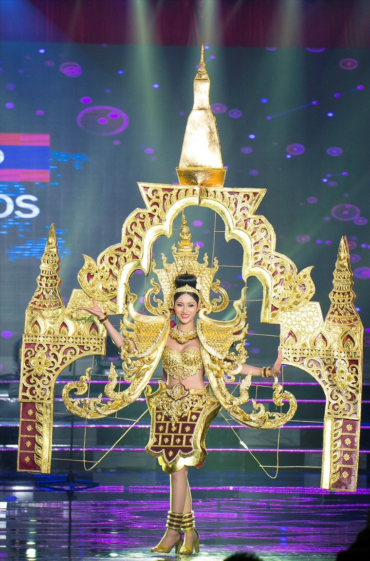 Huyền My lộng lẫy trong vòng thi đầu tiên Hoa hậu Hòa bình Thế giới ảnh 5