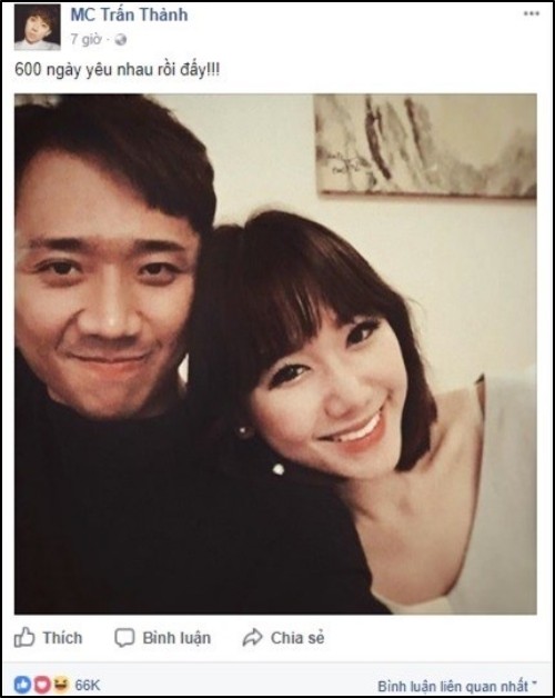 Hari Won và Trấn Thành kỉ niệm 700 ngày yêu ảnh 2