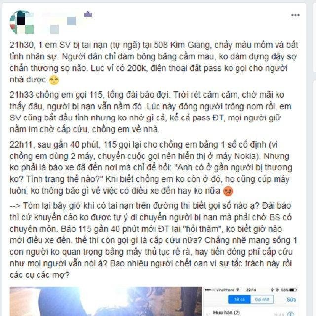 Thực hư chuyện xe cứu thương gọi 40 phút vẫn... biệt tăm ảnh 1