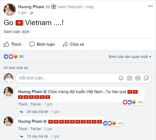Công Vinh - Thủy Tiên và hàng loạt sao 'bùng nổ' cảm xúc sau chiến thắng của U23 Việt Nam ảnh 3