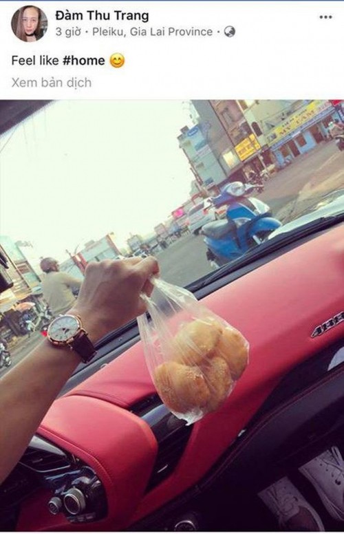 Cường Đô La đón Valentine hạnh phúc bên bạn gái Đàm Thu Trang tại vỉa hè ảnh 2