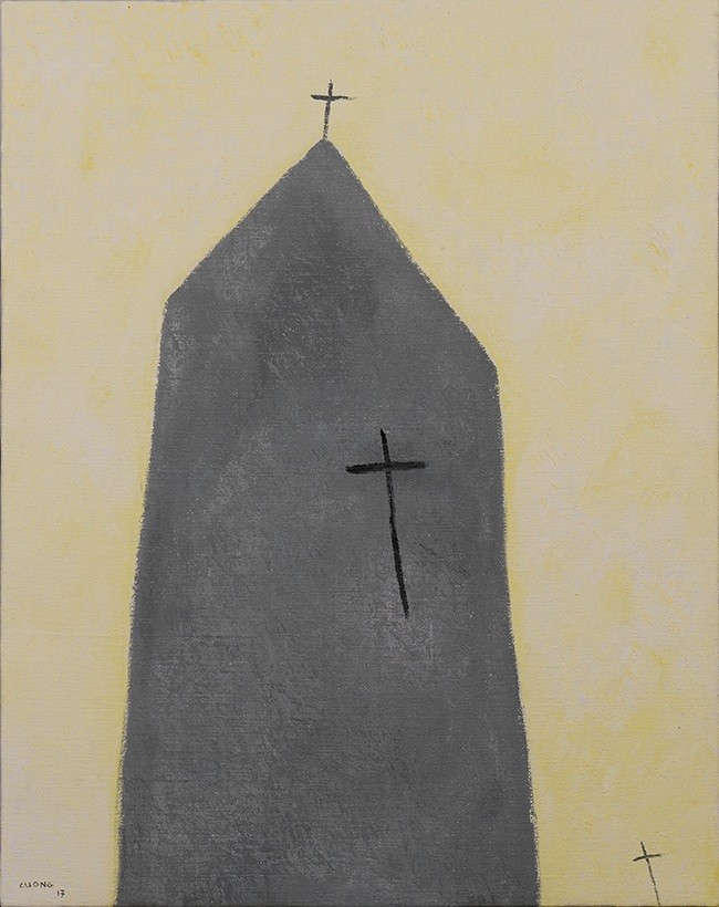 Chiêm ngưỡng tranh tối giản của họa sĩ Lê Thiết Cương qua triển lãm 'Bóng và hình' ảnh 3