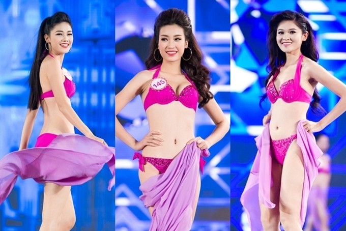 Dàn Hoa hậu tranh luận chuyện bỏ diễn bikini trong thi nhan sắc ảnh 1