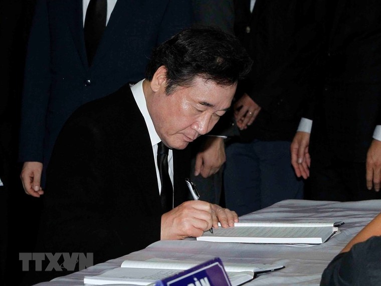 Thủ tướng Hàn Quốc Lee Nak-yeon viếng Chủ tịch nước Trần Đại Quang ảnh 7