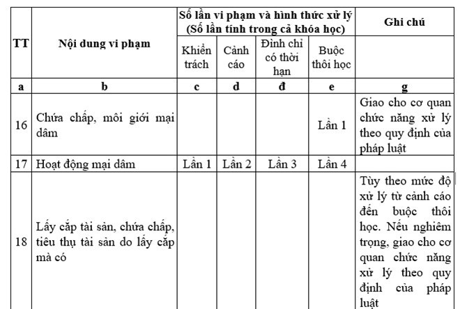 Sinh viên ngành sư phạm bán dâm 4 lần sẽ bị đuổi học ảnh 1