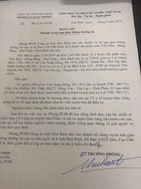 Tai nạn kinh hoàng ở Hòa Bình: 41 người thương vong, 1 phụ nữ chưa xác định được danh tính ảnh 1