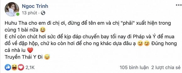 Bị Vũ Thu Phương móc mỉa vì cách ăn mặc, Ngọc Trinh phản pháo 'đanh đá' ảnh 1