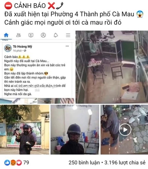 Triệu tập nữ facebooker bịa tin 'người mặt đen' bắt cóc trẻ em ở Cà Mau ảnh 1