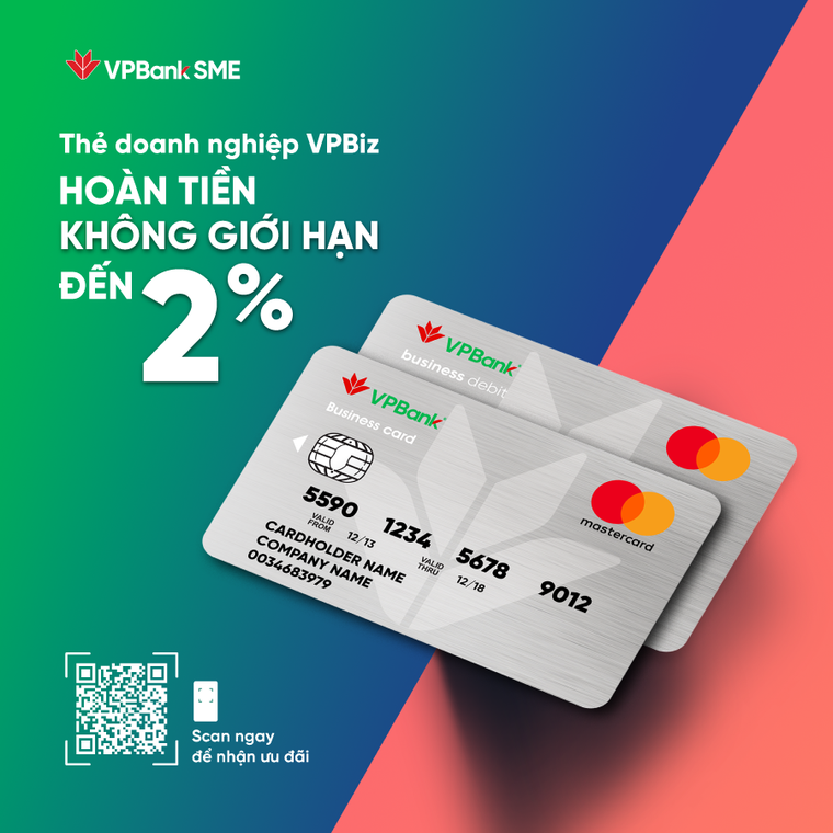 VPBank tung ưu đãi hoàn tiền hấp dẫn từ bộ đôi thẻ doanh nghiệp ảnh 1