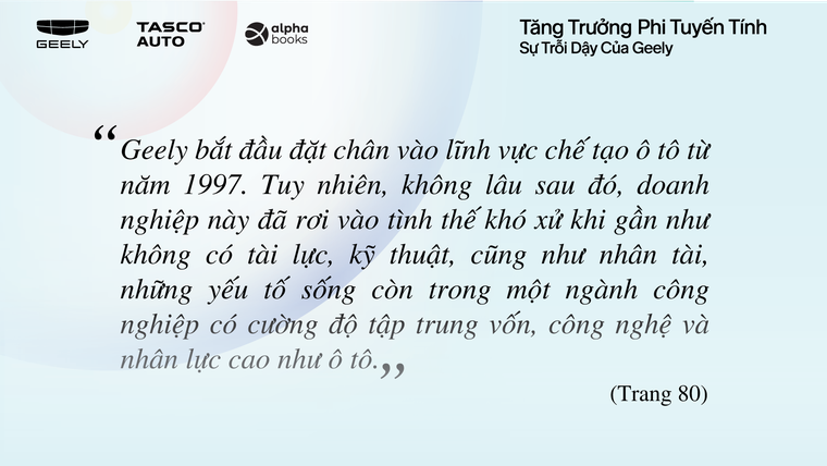 Alpha Books và Tasco Auto ra mắt sách “Tăng trưởng phi tuyến tính – Sự trỗi dậy của Geely” ảnh 4