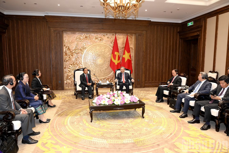Tổng Bí thư, Chủ tịch nước Tô Lâm tiếp Phó Thủ tướng, Bộ trưởng Tư pháp Lào Khamphan Phommathat ảnh 6