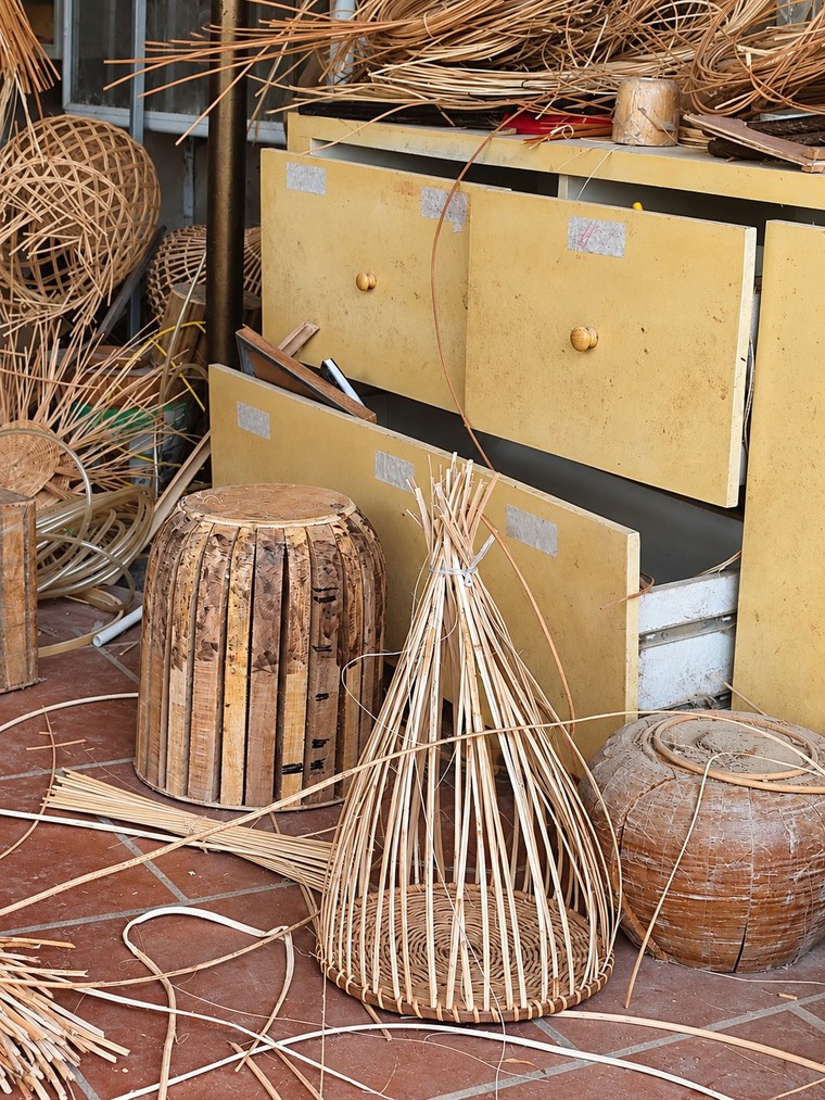 Một gia đình, nhiều thế hệ giữ nghề mây tre đan ảnh 6