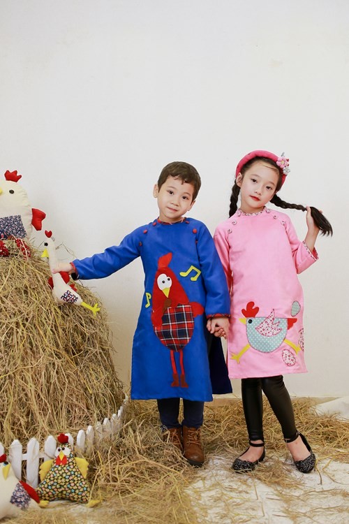 BST áo dài con gà dành riêng cho bé năm Đinh Dậu ảnh 10