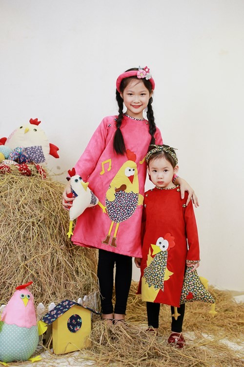 BST áo dài con gà dành riêng cho bé năm Đinh Dậu ảnh 11