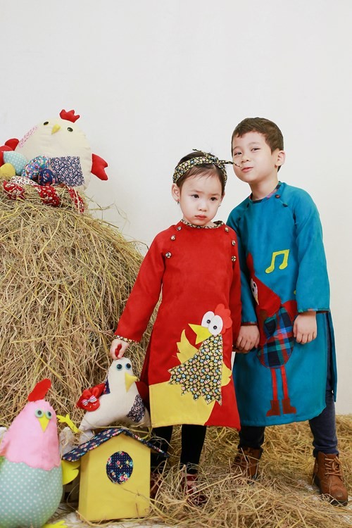 BST áo dài con gà dành riêng cho bé năm Đinh Dậu ảnh 6