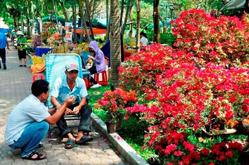 Đường phố Sài Gòn ngập hoa, nhộn nhịp không khí Tết ảnh 12