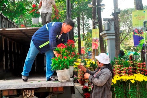Đường phố Sài Gòn ngập hoa, nhộn nhịp không khí Tết ảnh 11