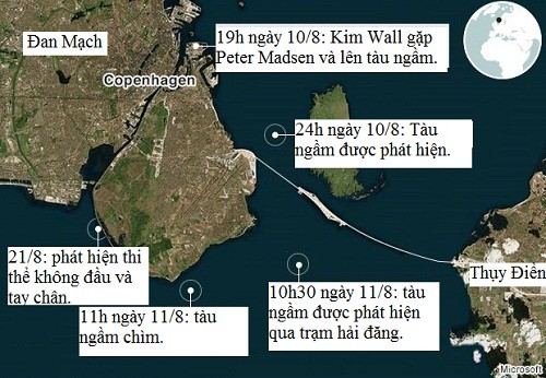 Nghi phạm giết nữ nhà báo Thụy Điển có thể giấu vũ khí trong tàu ngầm ảnh 1
