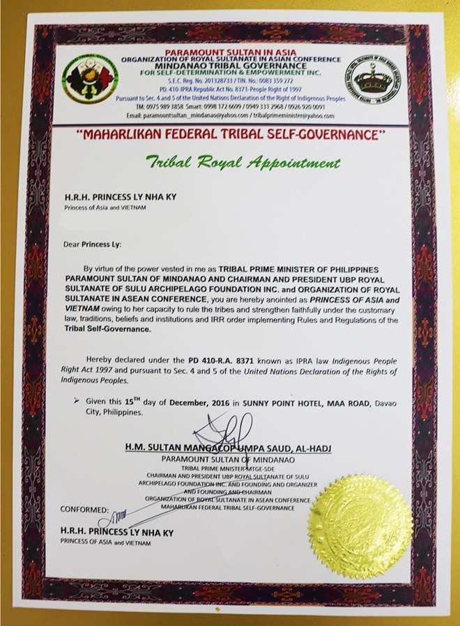 Lý Nhã Kỳ được chỉ định làm công chúa châu Á của Mindanao ảnh 1