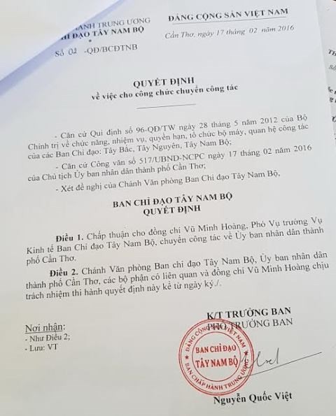 Thành lập tổ kiểm tra việc bổ nhiệm vụ phó 26 'siêu tốc' ảnh 1