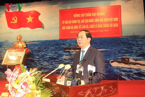 Chủ tịch nước nói chuyện với quân dân Trường Sa qua cầu truyền hình ảnh 1