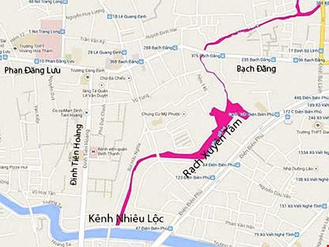 Mở đường lớn dọc rạch Xuyên Tâm ảnh 1