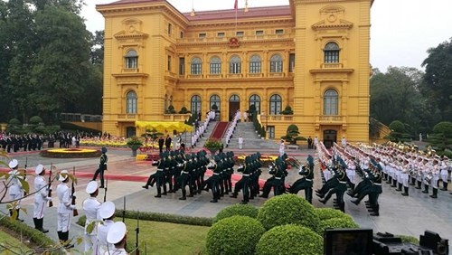 Chủ tịch nước chủ trì lễ đón Nhà vua và Hoàng hậu Nhật Bản ảnh 2