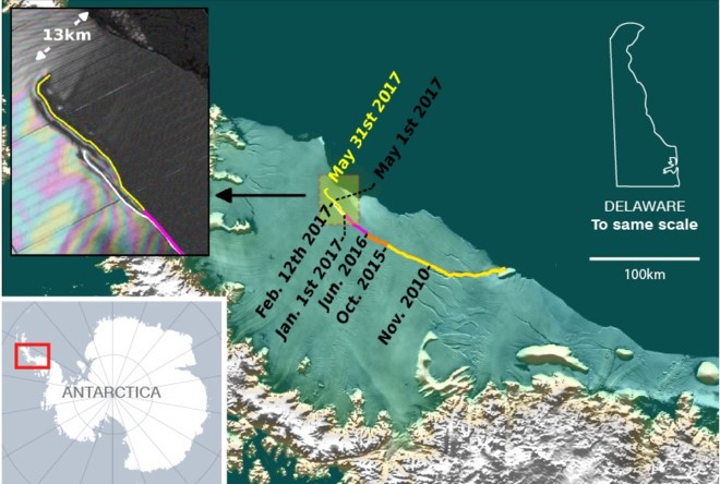 Tảng băng lớn nhất từ trước tới nay sắp tách khỏi Nam Cực ảnh 1