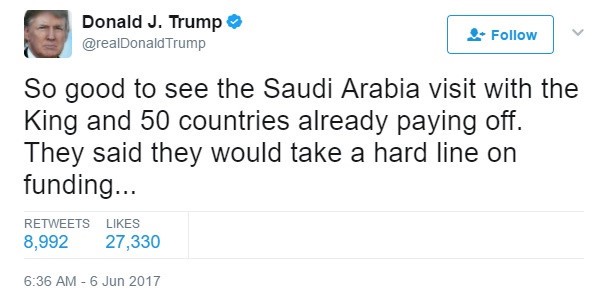 Tổng thống Trump ủng hộ cô lập Qatar ảnh 1
