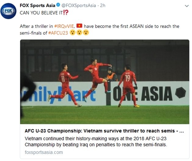 Cả báo chí nước ngoài và chuyên gia trong nước cũng không tin nổi chiến tích của U23 Việt Nam ảnh 1