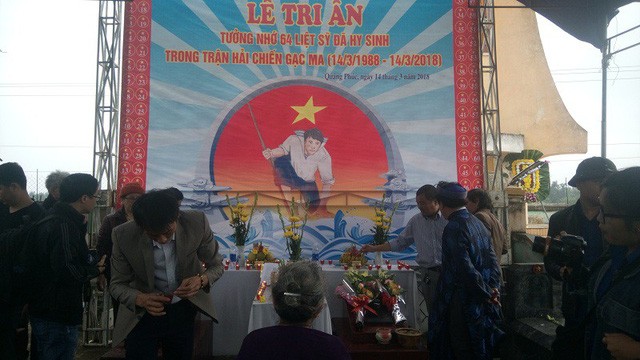 Lễ tưởng niệm các liệt sĩ Gạc Ma: 'Máu và thân xác của các anh hòa cùng sóng biển' ảnh 1