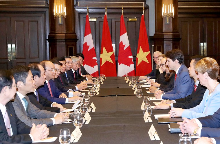Thủ tướng Nguyễn Xuân Phúc hội đàm với Thủ tướng Canada ảnh 1