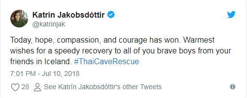 Nguyên thủ quốc gia và giới bóng đá chúc mừng chiến dịch giải cứu đội bóng Thái Lan ảnh 1