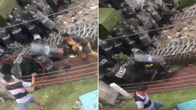 Xét xử ba đối tượng ném đá tấn công cảnh sát cơ động ảnh 1