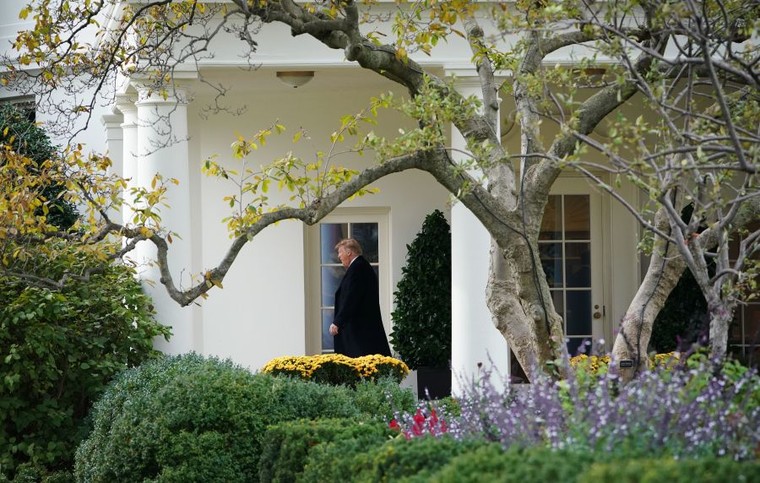 Người dân Mỹ xếp hàng bầu cử từ sáng sớm ảnh 1