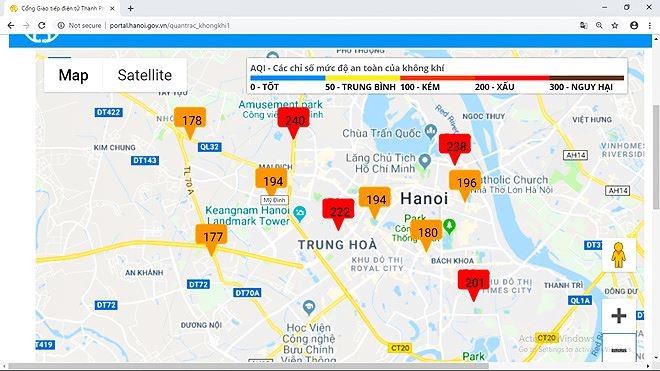 Không khí Hà Nội chạm ngưỡng nguy hại ảnh 1