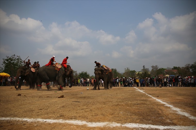 Người dân Buôn Đôn thích thú xem voi đá bóng ảnh 7