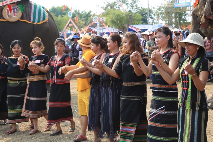 Người dân Buôn Đôn thích thú xem voi đá bóng ảnh 2