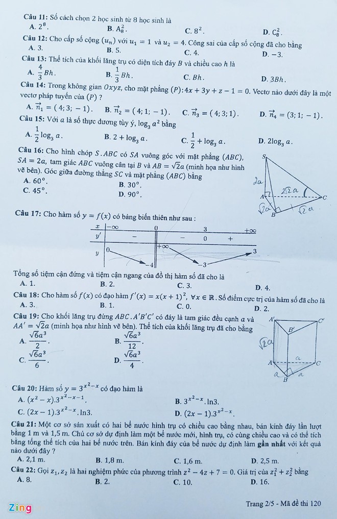 De thi mon Toan THPT quoc gia 2019 hinh anh 2 