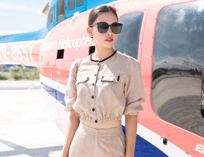 Đỗ Mỹ Linh xinh đẹp bên dàn thí sinh hoa hậu sau tin đồn yêu thiếu gia ảnh 3