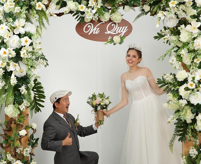 Trường Giang bất ngờ chụp ảnh cưới với gái Tây ảnh 3