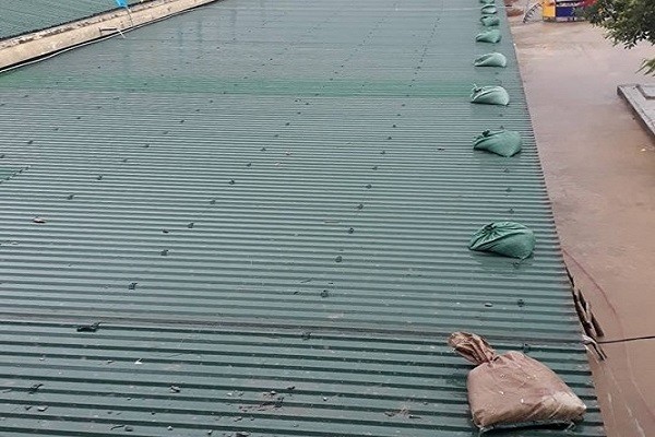 Cô giáo mầm non đội mưa, gia cố trường trước thềm bão Podul ảnh 2