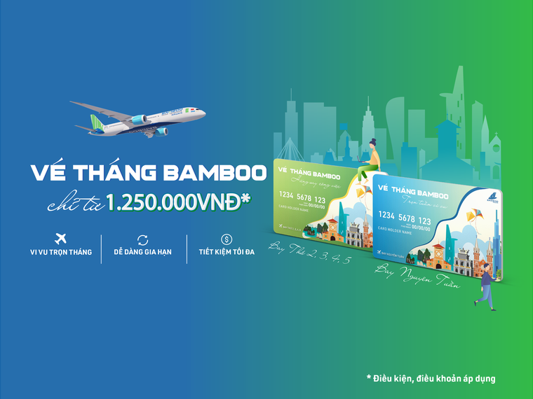 Mua vé tháng tiện ích, bay thỏa thích cùng Bamboo Airways ảnh 1