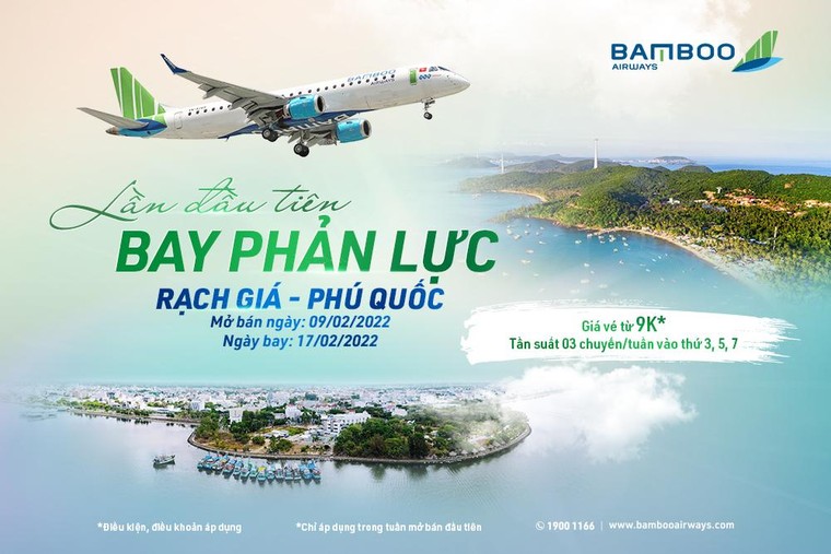 Bamboo Airways mở bán vé bay Rạch Giá - Phú Quốc, giá chỉ từ 9.000 đồng ảnh 1