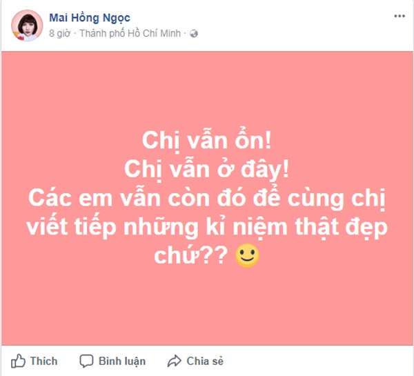 Đông Nhi mở lại facebook: 'Chị vẫn ở đây' ảnh 1