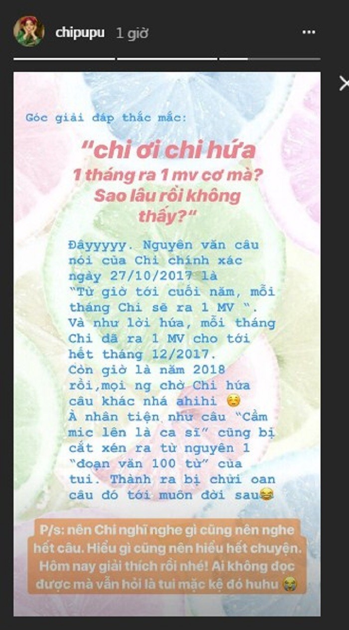 Chi Pu trần tình câu nói 'cầm mic lên là thành ca sĩ' ảnh 1